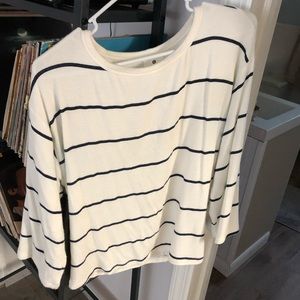 Black and White Striped Lounge Sweater